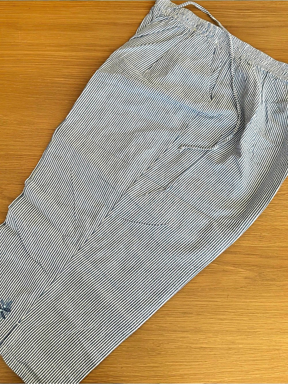 Koret Striped Cotton Pants in Blue & White Size 16W Like New